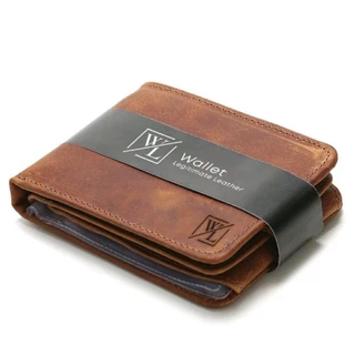 Carteira Masculina Couro Legitimo Grande Completa RG CNH Cheque