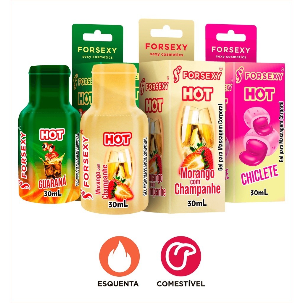 Óleo para Massagem Comestível para Sexo oral Hot 30 ml For Sexy