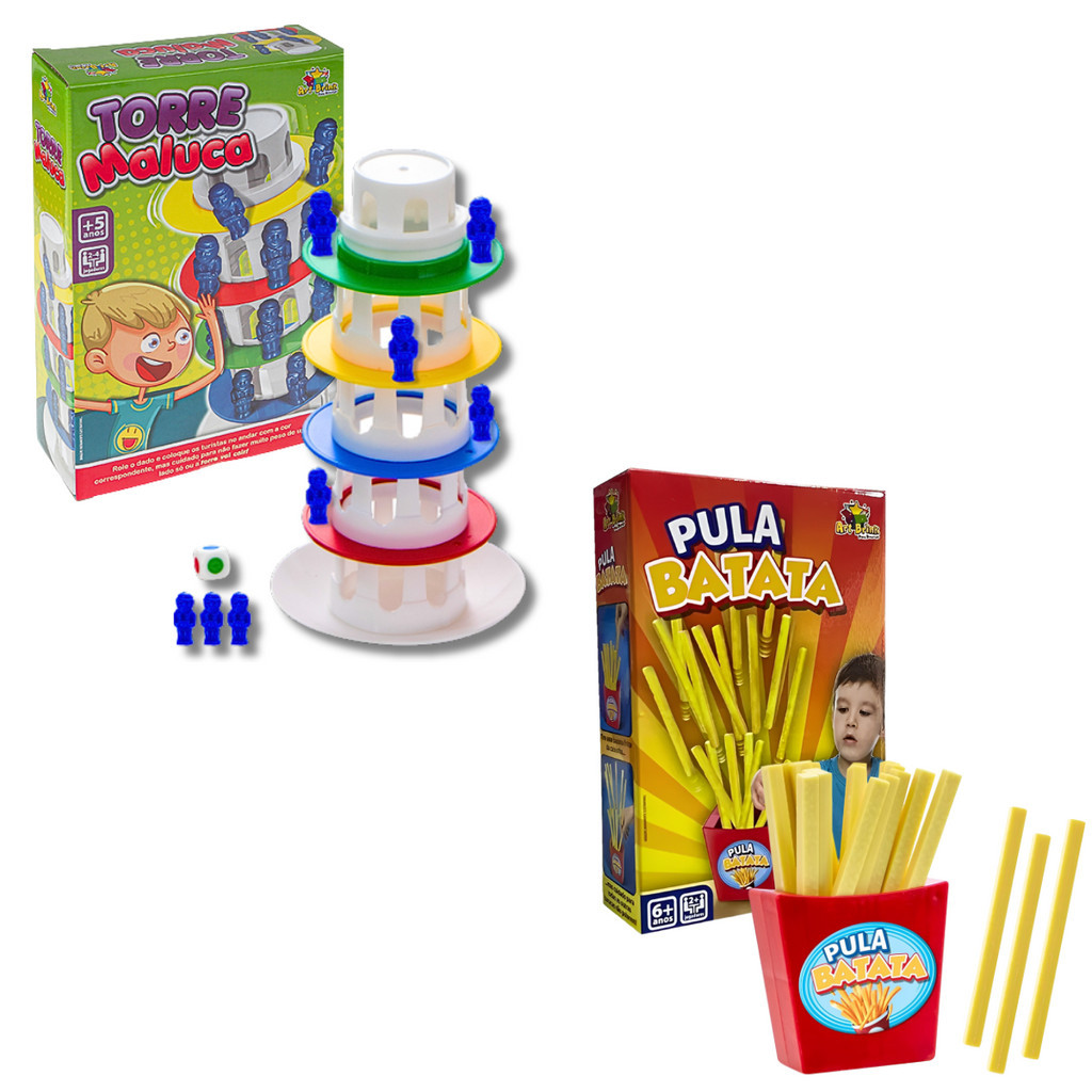 Jogo Infantil Interativo Pula Batata E Torre Maluca Kit Educativo Jogos ...