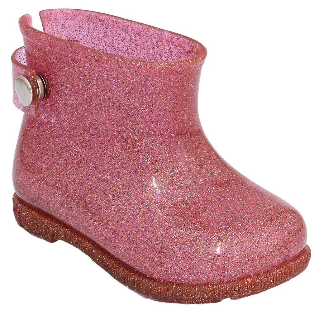 Bota Infantil Galocha Super Brilho Menina Funfy 2525A Confortável e Leve Feminina