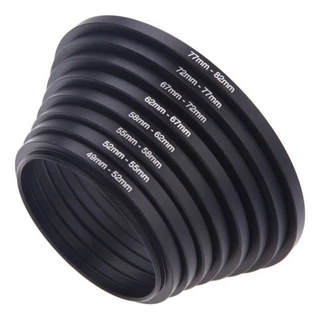 Kit 8 Anel Adaptador Step Up Filtro Lente 49mm-82mm SHINESP Alta qualidade