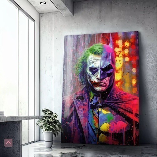 Quadro Decorativo Grande Coringa Grafite Pop Arte