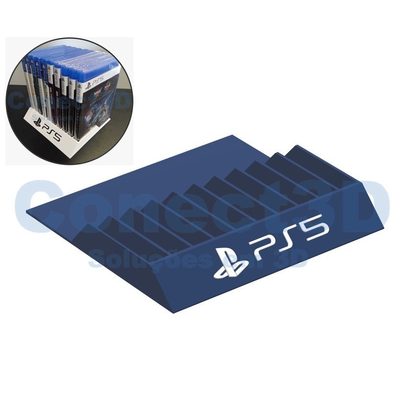 Case Suporte Organizador para Jogos CD DVD Playstation PS5 Personalizado