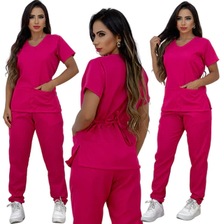 Pijama Hospitalar Cirúrgico Scrub Feminino Acinturado Varias Cores Tamanhos em Oferta na Shopee