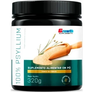 Psyllium 100% Puro - Pote 320g - Growth Supplements