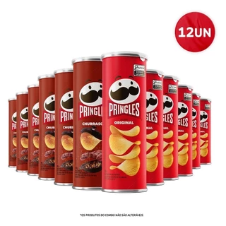 Kit Batata Pringles® Original E Churrasco 12 Unidades