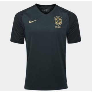 Camisa Do Brasil Uniforme Seleção Brasileira Edição Especial Preta 2021/2022  - Copa do Mundo Camiseta De Time De Futebol Oficial !