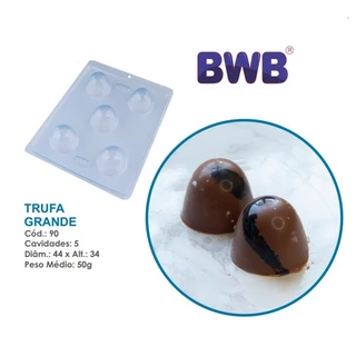 Forma de Trufa simples páscoa Grande Chocolate Gourmet Semi-profissional 50g SP 90 Bwb 3503