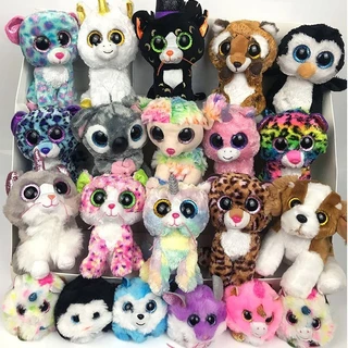 15cm Ty Big Eye Beanie Brinquedos De Pelúcia Recheados Animais Unicórnio