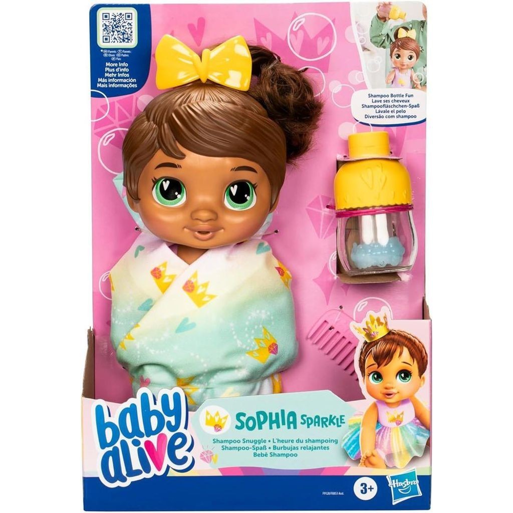 Boneca Baby Alive Bebe Shampoo Sophia Sparkle HASBRO