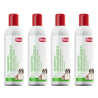 Shampoo Hipoalergênico 200ml - Ibasa - 4 Unidades