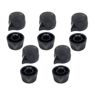 Knob Potenciômetro Rotativo para Volume 6mm - 10 Peças Preto