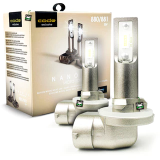 Kit Par Lâmpada Automotiva Nano Led Micro Edition 3000 Lúmens 8000K Encaixe H27 800/801 Code