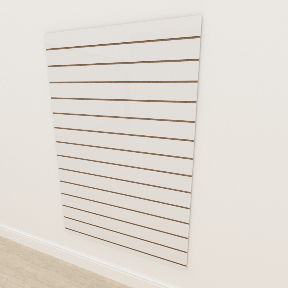 Expositor mdf painel canaletado 180x120 Branco kit painel canelado ...