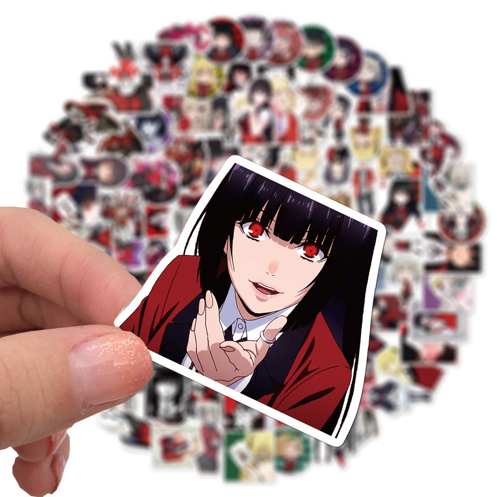 Kit 10 Adesivos Personagens Anime Kakegurui | Shopee Brasil