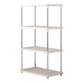 Estante Modular Em Plástico Branca 4 Prateleiras