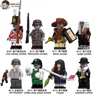 Minifiguras De Halloween Horror Zombie Building Block Bonecos De Modelos Colecionáveis Brinquedos De Aniversário