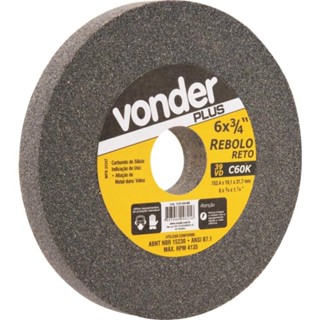 Rebolo reto para metal duro 6" x 3/4" x 1.1/4" - 39CVD - Vonder