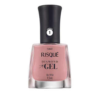 Esmalte Diamond Gel Sal Rosa Manicure Risque 9,5Ml