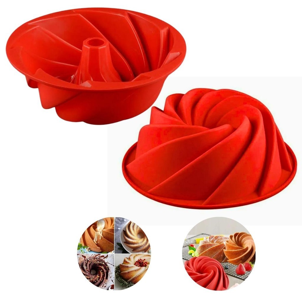 Forma Silicone Para Bolo Redonda Pudim Sobremesa Festa
