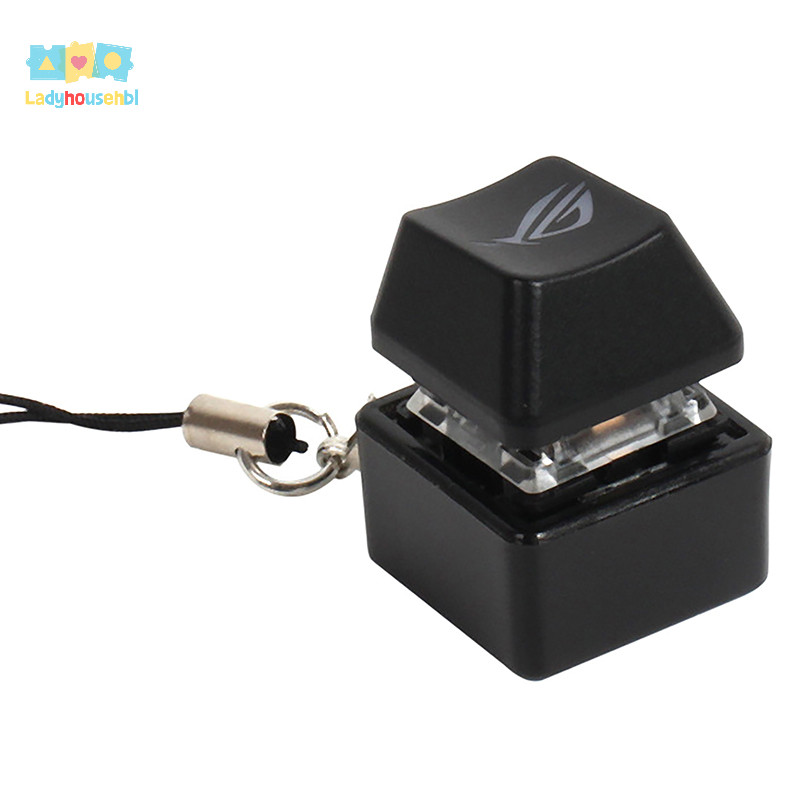 LAHG > Merit + 1 Muyu Deion Keychain Necklace LED Lamp Fingertip Botão De Dedo Chave De Teclado Mecânico Pingente Antistress Toy Novo