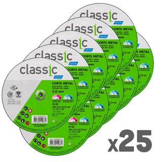 Kit 25 Discos de corte para metal 7" x 1/8" x 7/8" - Classic AR302 - Norton