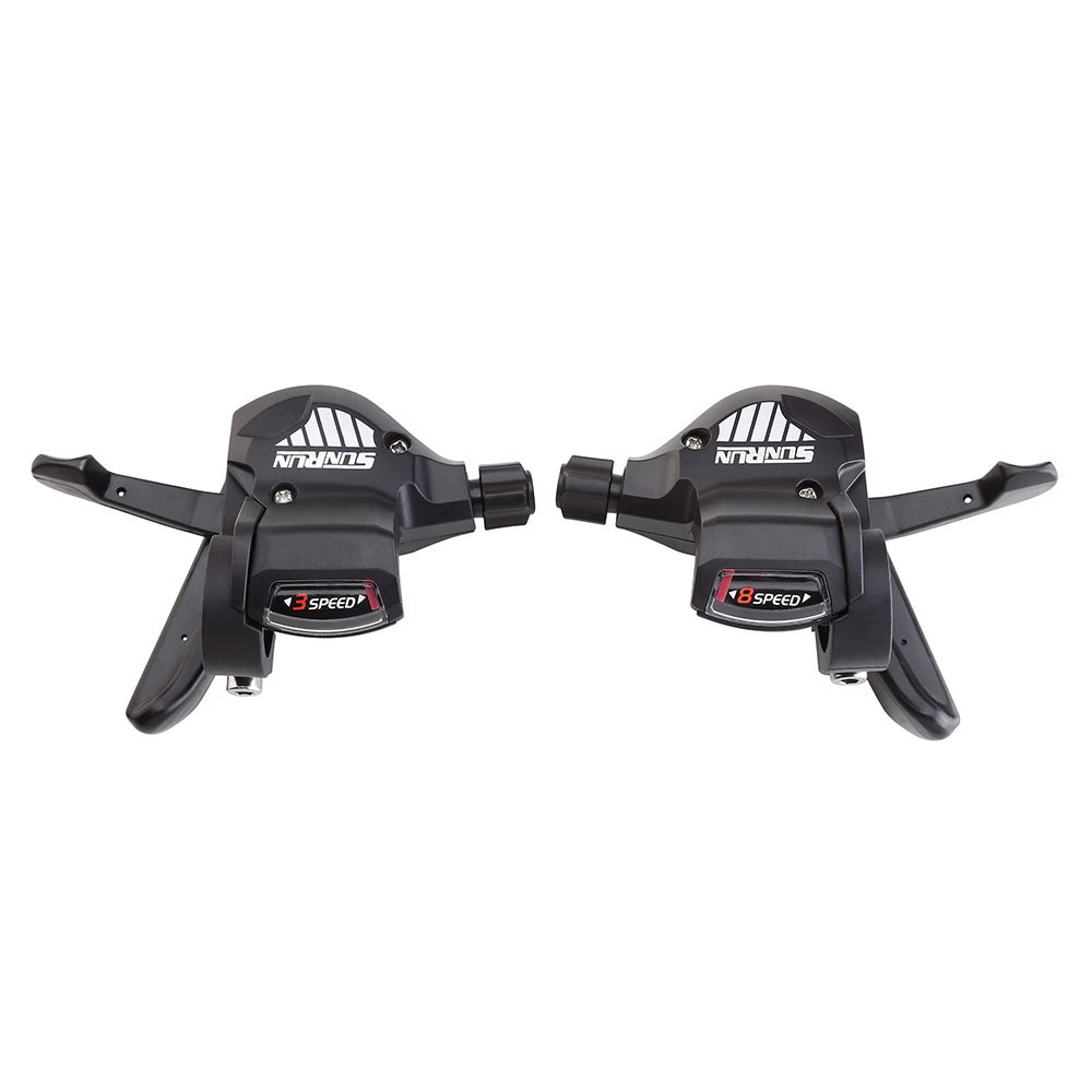 Alavanca Câmbio Rapid Fire 24v Alumínio Preto Sunrun 3x8v