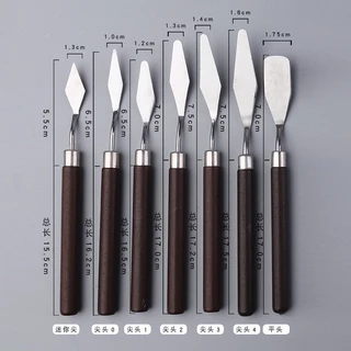 1/3/5/7Pcs Conjunto De Facas Para Pintura A Óleo De Arte Em Aço Inoxidável Ferramentas De Desenho De Papelaria Espátula Suprimentos