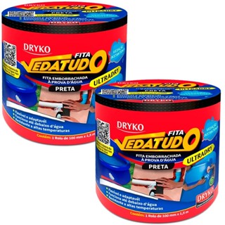 Kit 2 Fita adesiva reparadora para uso geral 100 mm x 1,5 m - Vedatudo Ultradry