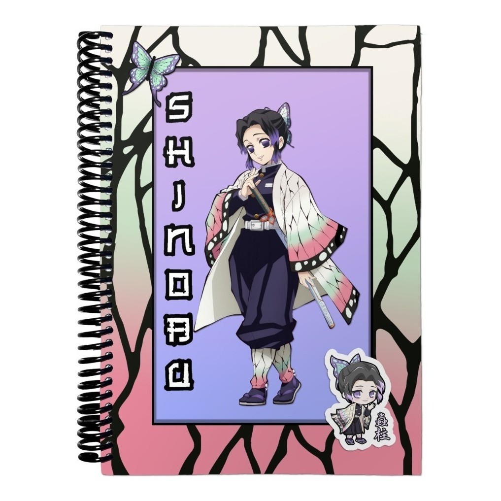 Caderno matérias Demon Slayer Kocho Shinobu 15 Matérias Escolar  Universitário Capa Dura Desenho | Shopee Brasil