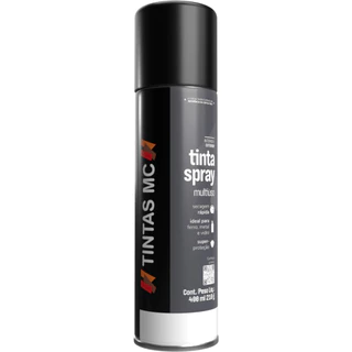 Tinta Spray Preto 400ml Alta Temperatura Tintas MC