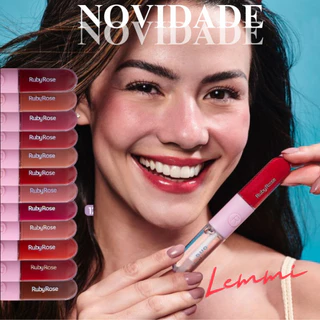 Batom líquido e gloss Duo Ruby Rose 2 em 1 Lançamento HBF568 novo