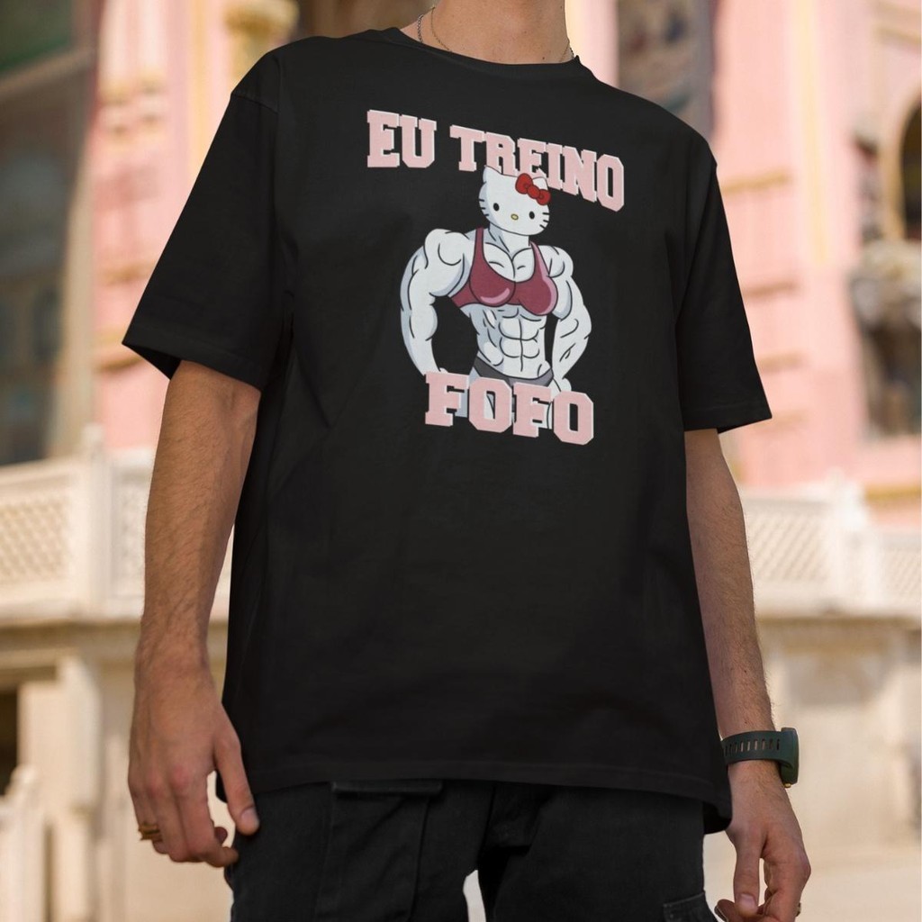 Camiseta Frases De Treino Hello Fitnes Maromba Treino Fofo