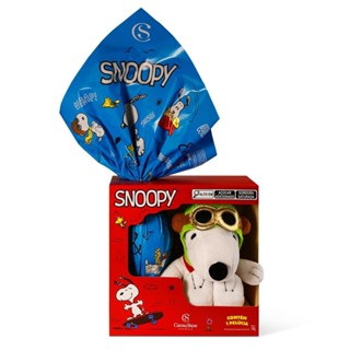 Ovo de Páscoa Pelúcia Snoopy Aviador 160g Cacau Show