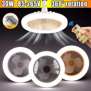 Lâmpada LED Ventilador de Teto, 360 Rotativa Lâmpada de Teto MarisaStore