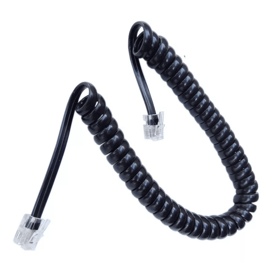 KIT 3 CABOS ESPIRAL PARA TELEFONE FIXO RJ11 PRETO | Shopee Brasil
