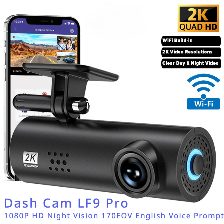 70mai LF9 Câmera Dashcam WiFi Car Camera 2K (2304x1296 Resolução) De Vídeo QHD Gravador Para Carro
