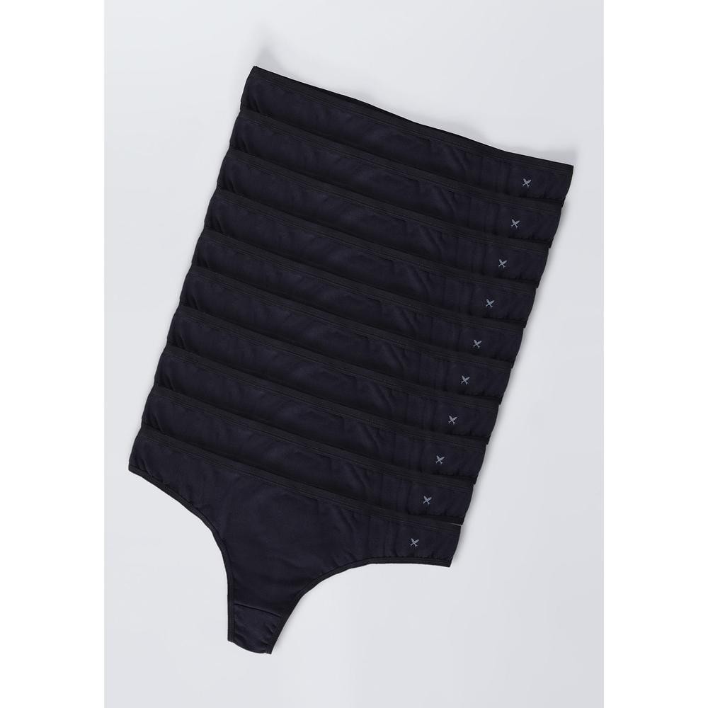 Kit Com 10 Calcinhas Básicas Fio Dental Em Algodão Com Elastano Hering