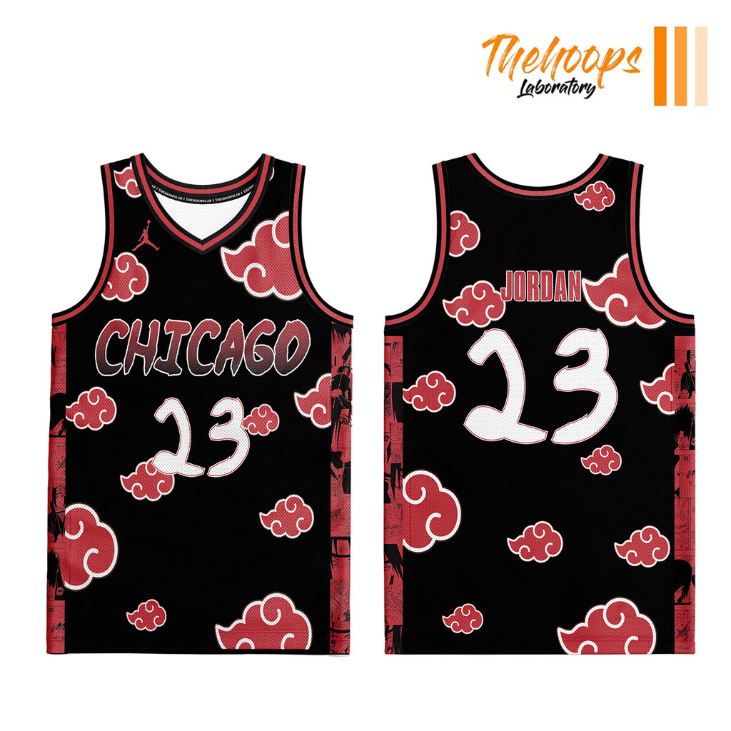 THL NBA Chicago Bulls X Akatsuki design Personalizado Camisa De Sublimação Completa