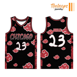 THL NBA Chicago Bulls X Akatsuki design Personalizado Camisa De Sublimação Completa