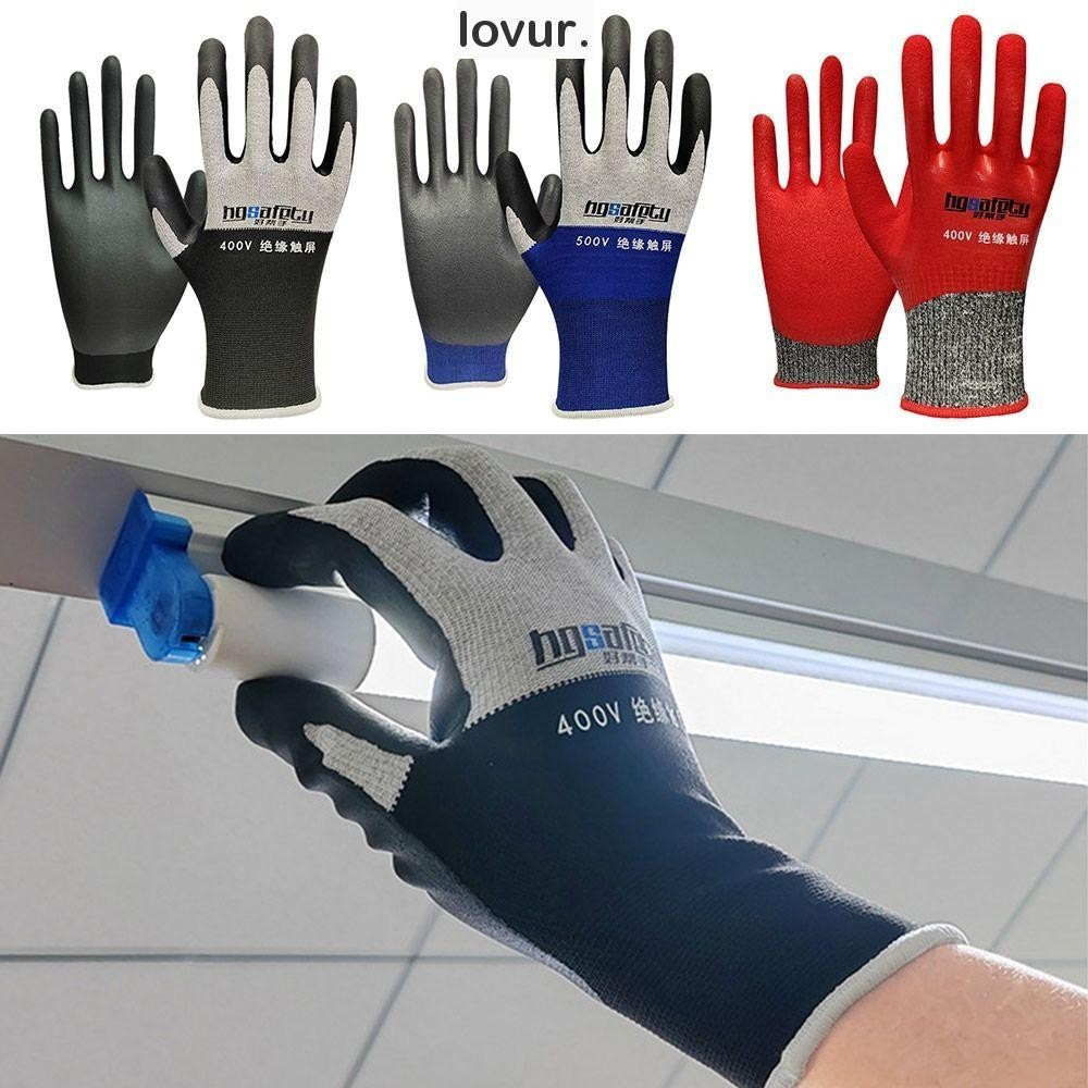 Luvas De Isolamento Elétrico LOVUR Para Eletricistas , Luva De Tela De Toque De Nitrilo Ultrafino , Ferramenta Com Tensão De Retenção 400V/500V Antiestáticas De Trabalho Seguras Elétricas