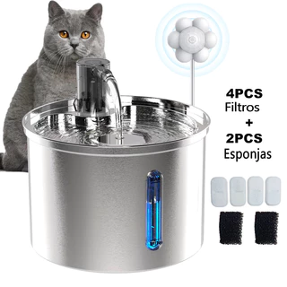 (múltipla escolha) Aço inoxidável Bebedouro Pet Sensor Inteligente Fonte de Água Para Gatos e Cães Automático Com Super Filtro