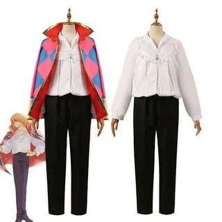 Anime Howl Cosplay Costume Howl's Moving Castle Cosplay Jacket Necklace Coat Full Set Trajes de Halloween para Mulheres Homens