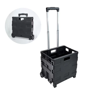 Carrinho De Compra Suporta 25Kgs Dobravel Guarda Dentro Mala Do Carro