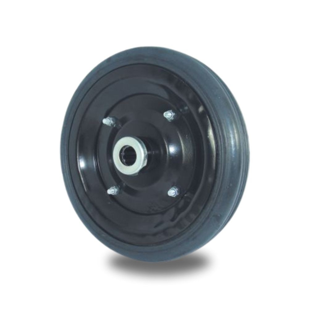 Roda 12'' (225x8'') de Borracha Maciça Abaulada e Rolete | Shopee Brasil