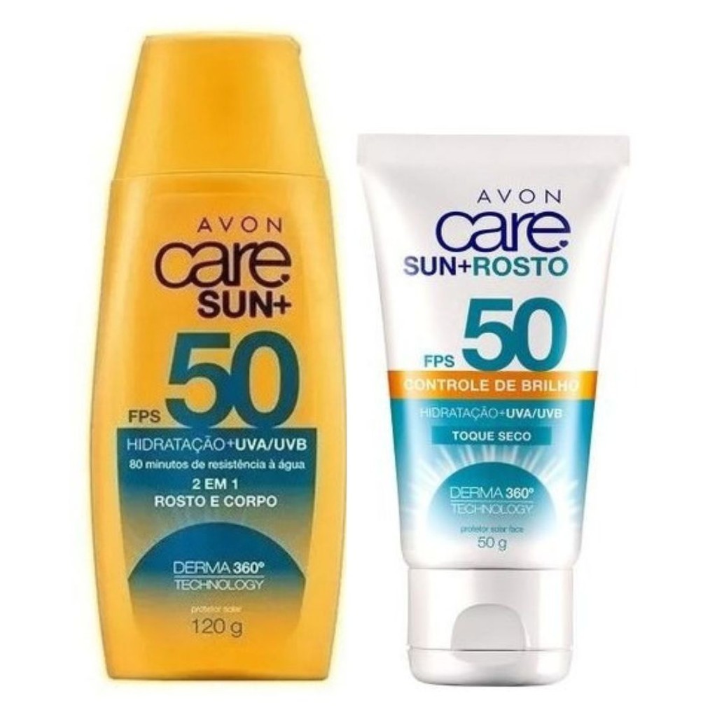 Kit Protetor Solar Rosto Corpo + Protetor Facial Fps50 Avon | Shopee Brasil
