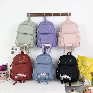 Mochila Feminina Escolar Passeio Coreano Grande Capacidade Sem Chaveiro Impermeável   MARISA em Oferta na Shopee
