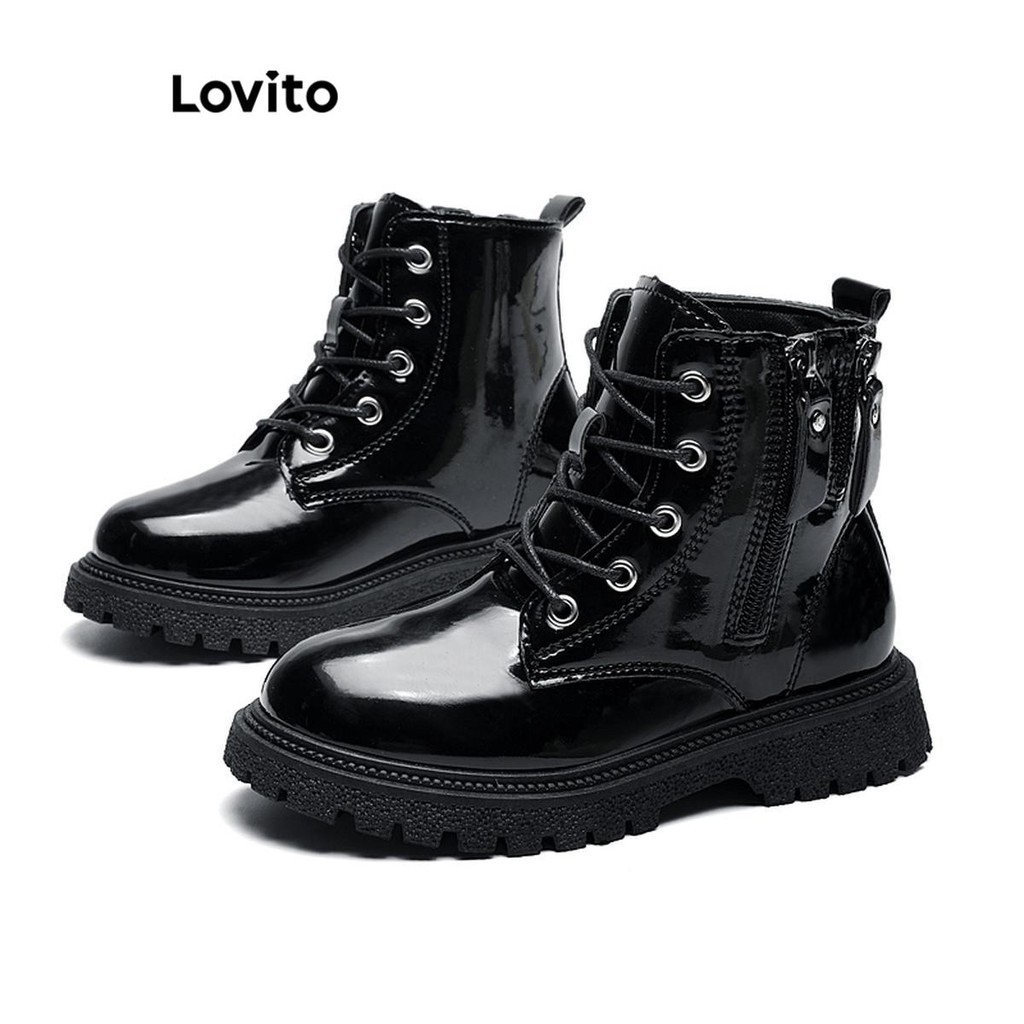 Lovito Casual Bota Masculina Simples com Cadarço LCC06374