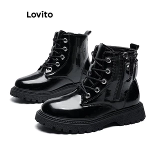 Lovito Casual Bota Masculina Simples com Cadarço LCC06374