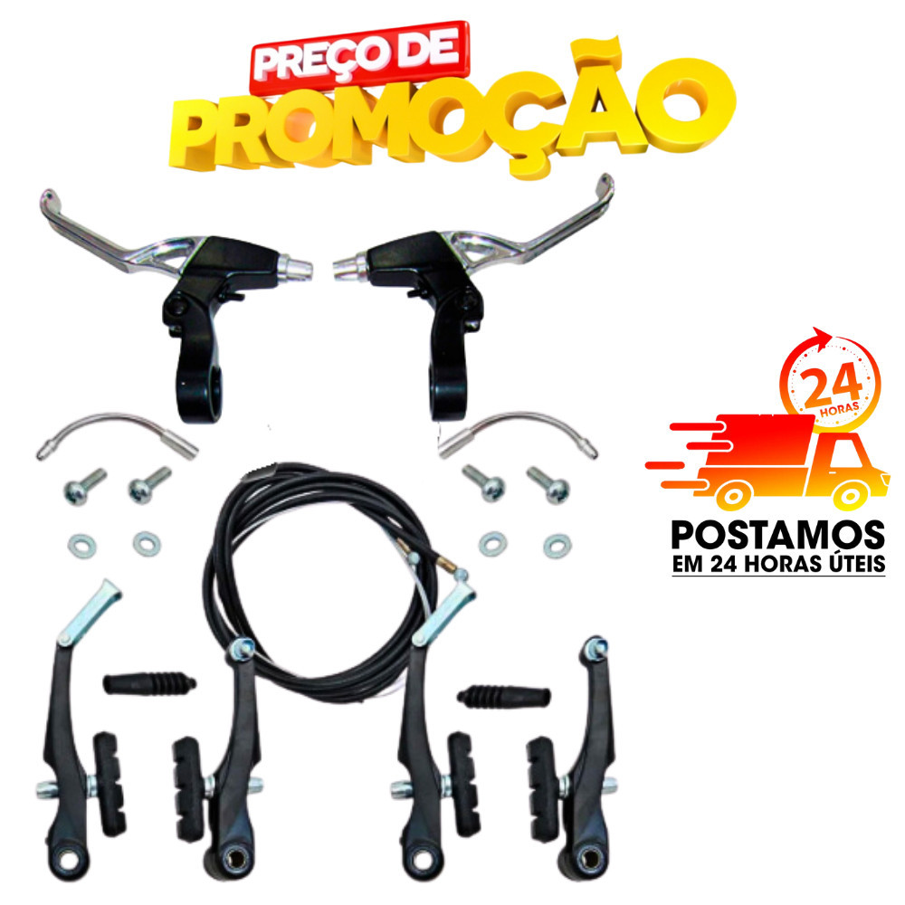 Kit Completo Freio V Brake Alumínio GTS/GTA Bike Bicicleta roda Aro 20 ...